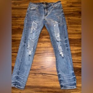 BBA Distressed Blue Skinny Jeans